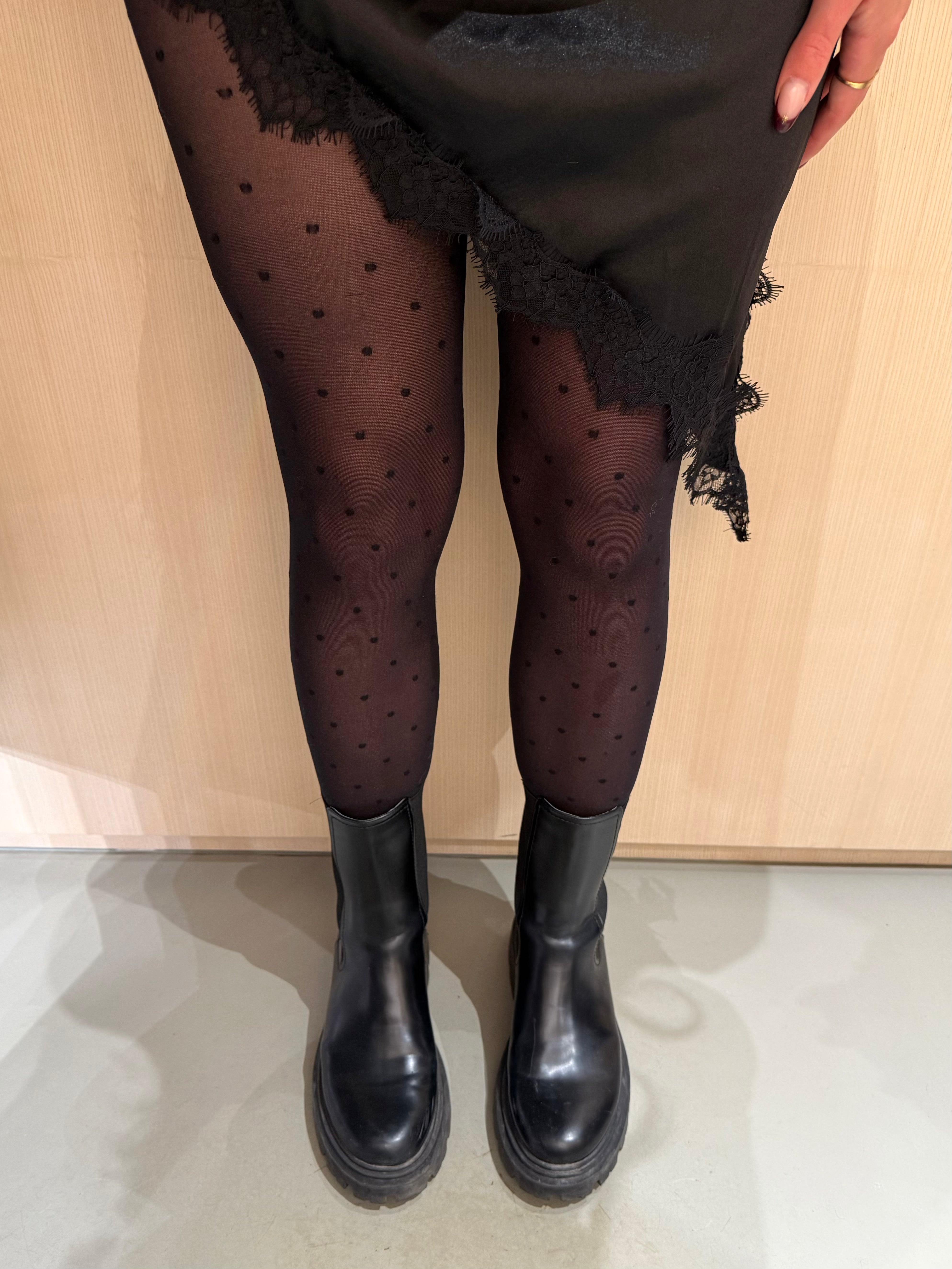 PCNEW Tights - Black/DOTS